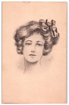 Postcard Vintage 1908 Artist-Signed by Cobb Shinn Beautiful Young Lady Drawing - £12.66 GBP