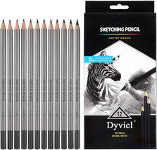 Dyvicl Professional Drawing Sketching Pencil Set - 12 Pieces Drawing Pen... - $4.99