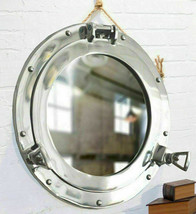 12 &quot; Hublot Miroir~Argent Finition~ Marin Maritime Décor ~ Navire Cabine Fenêtre - $68.49