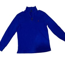 Polo Ralph Lauren Cobalt Blue Cotton Knit Quarter Zip Pullover Sweater S... - £22.05 GBP