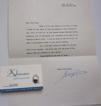 Vintage Distinctive Photography Business Card &amp; Letter 1955 - $1.99