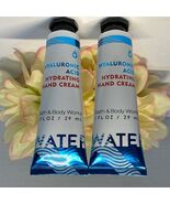 2 Bath &amp; Body Works  WATER HYALURONIC ACID Hydrating Hand Cream 1oz Ea F... - $12.82