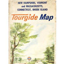 1965 Gulf Tourgide Map New England Roads Highways Folding Vintage 25.5 x... - $29.99