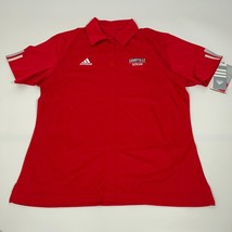 Louisville Cardinals Adidas Women Polo Shirt M Medium Red NCAA Climalite NWT - $24.98