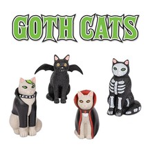 4 lot GOTH CATS - Soft Vinyl  Figurines - Novelty Fun Gag Gifts - €19,10 EUR