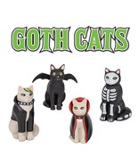 4 lot GOTH CATS - Soft Vinyl  Figurines - Novelty Fun Gag Gifts - $417.96 MXN