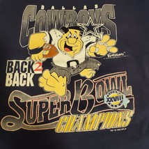 Vintage 1994 Dallas Cowboys / Fred Flintstone Super Bowl XXVIII Shirt Youth XL - £60.16 GBP