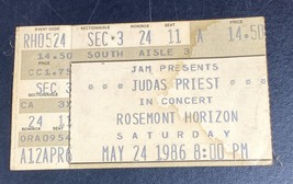 JUDAS Priest Concert Ticket Stub May 24 1986 Rosemont Horizon - £7.39 GBP