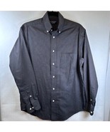 Roundtree &amp; Yorke Easy Care Button Down Houndstooth Dress Shirt Small - $305.41 MXN