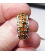 Jalisco Fire Opal 14Kt Yel. Gold O/Ster Sil. Ring (Sz7) MISSING ONE STON... - $13.50