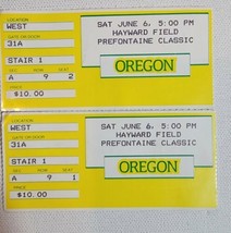 2 Vintage Steve Prefontaine Classic Ticket Stubs Hayward Field Track and Field - £7.71 GBP