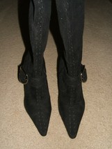 Bcb Girls Black Velvet Ladies Size 9.5 Black Boots (New) - £19.74 GBP