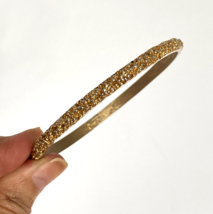 Vintage Crown Trifari Chunky 80s Style Bangle Bracelet Nice Gold Tone Fi... - £39.92 GBP