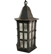 Large Antique Cast Iron Pendant Light Arts and Crafts Signed Murlin - £699.12 GBP