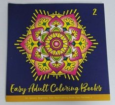 EASY Adult Coloring Book for Seniors Beginners Kids Mandalas 2 Patterns - £6.37 GBP