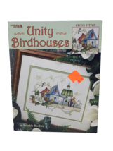 Leisure Arts Cross Stitch Pattern Leaflet UNITY BIRDHOUSES Birds Flowers - $6.92