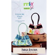 Color Me Crazy Purse Pattern by Indygo Junction Makes 2 Styles  - £6.28 GBP