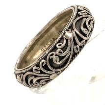 Vintage Sterling Signed BA Indonesia Filigree Scroll Pattern Ring Band s... - £37.54 GBP