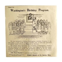 George Washington Birthday Program 1894 Advertisement Victorian ADBN1ddd - £11.73 GBP