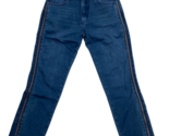 ONE TEASPOON X One Damen Zipped Truckers Jeans Blau Größe 26W 20936  - $59.39