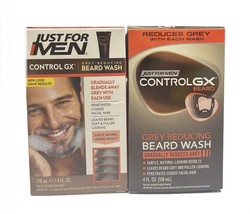 (2) Just For Men Control GX Gradual Grey Reducing Beard Hair Wash, 4 oz - £18.82 GBP