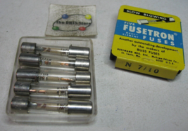 Fusetron N-7/10 Slow-Blow Fuse .7A 250V Glass 1/4&quot; x 1-1/4&quot; - NOS Qty 5 - $5.69