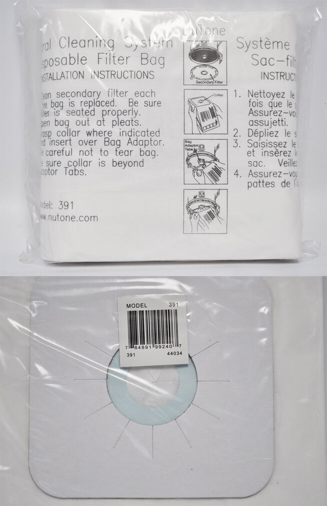 Nutone 6 Gallon Paper Vacuum Bags, 3 Pack - $24.95
