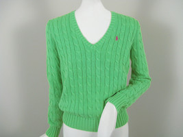 NEW! Polo Ralph Lauren Classic V neck Cable Knit Womens Sweater!  *6 Col... - £47.95 GBP