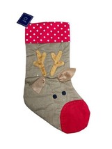 C&amp;F Enterprises Rudolph Quilted Reindeer Stocking Brown Red White  19.5 in  - £13.51 GBP