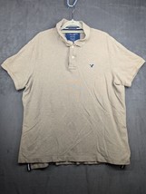 American Eagle Outfitters Polo Shirt Vintage Fit Mens XXL Tan Beige - $9.49