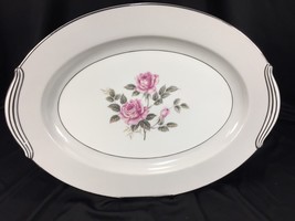 Noritake China Arlington 5221 Japan 16&quot; x 12&quot; Platter Pink Roses - £19.77 GBP