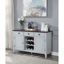 Lanton 56&quot; Server, Natural Marble &amp; Antique White Finish - $17,689.63 MXN