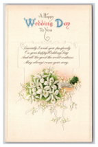 Orchid Flower Bouquet A Happy Wedding Day Embossed UNP Unused Postcard W22 - £4.49 GBP
