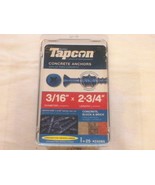 New Tapcon Concrete Anchors 3/16&quot; x 2 3/4&quot; Pack of 25 Best Sale Price - $26.95