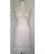 VINTAGE ‘FITS-LIKE-A-GLOVE’ ANTRON PALE PINK SLIP,“V”NECK CROSS-OVER CHI... - $9.90