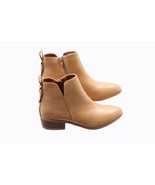 Zby Women Pointed Toe Chunky Ankle Boots Size 7 Light Brown - $16.82