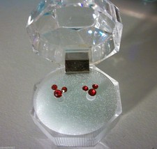 Mouse Ears Earrings~Mickey Red Crystal .925 Sterling Silver Stud Post Disney - £6.27 GBP