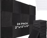 Acoustic Foam Panels - Pack Of 24 Flame Retardant Soundproof Foam Panels... - £31.46 GBP