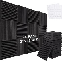 Acoustic Foam Panels - Pack Of 24 Flame Retardant Soundproof Foam Panels... - £31.41 GBP