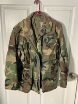 Vintage US Army 1980’s Woodland Camo Cold Weather M65 Field Jacket Small Short - $39.95