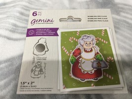Gemini Christmas Wobbler die and stamp set Wobbling Mrs Claus 6pc NEW 766256 - £15.17 GBP