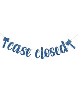 Case Closed Lawyer Graduation Party Banner Blue Glitter - $225.61 MXN