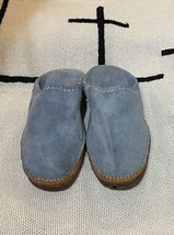 Moroccan babouches slippers for men in blue - Moroccan blue suede slippers - $46.63