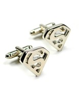 SUPERMAN CUFFLINKS Super Hero DC Comic Cutout with GIFT BAG Pair Men&#39;s A... - €10,33 EUR