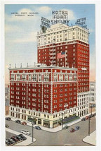 Hotel Fort Selby Linen Postcard Detroit Michigan  - £9.16 GBP