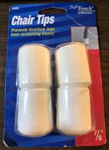 SoftTouch 4656995N Table/Chair Leg Tips Vinyl White Round 7/8'' - $8.27