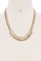 New Gold Tone Snake Chain With Rings - £15.11 GBP