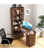 L-Shaped Corner Computer Desk with Storage for Home Office &amp; Study - $7,237.04 MXN