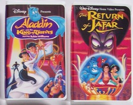 Disney Aladdin The King Of Thieves &amp; The Return Of Jafar 2 Vhs Excellent Tested - £15.74 GBP