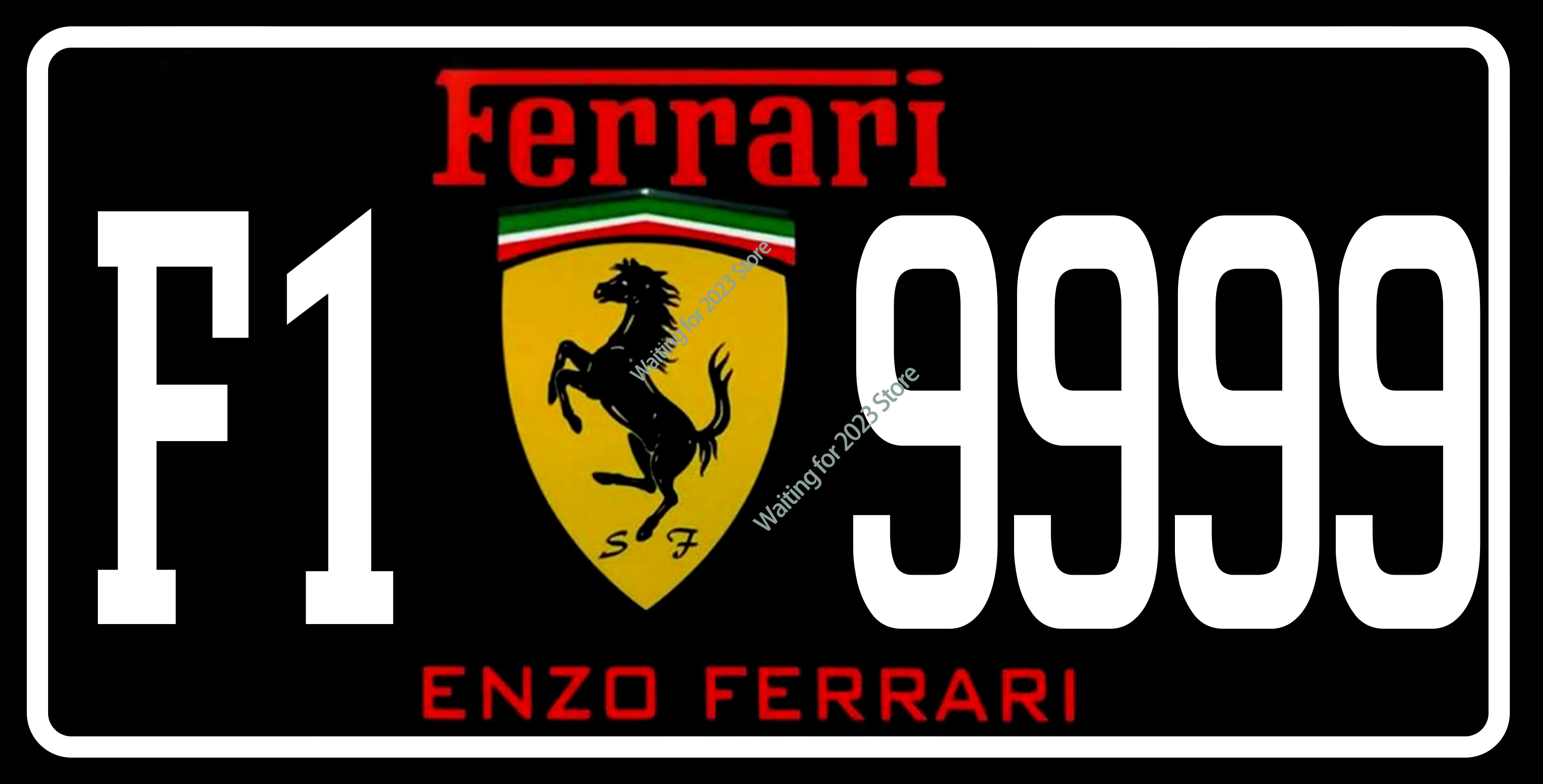 Play Ylens Metal Tin Sign 6x12in car Plate enzo Ferrari Anjoes Bar Pub Cafe Home - £23.12 GBP